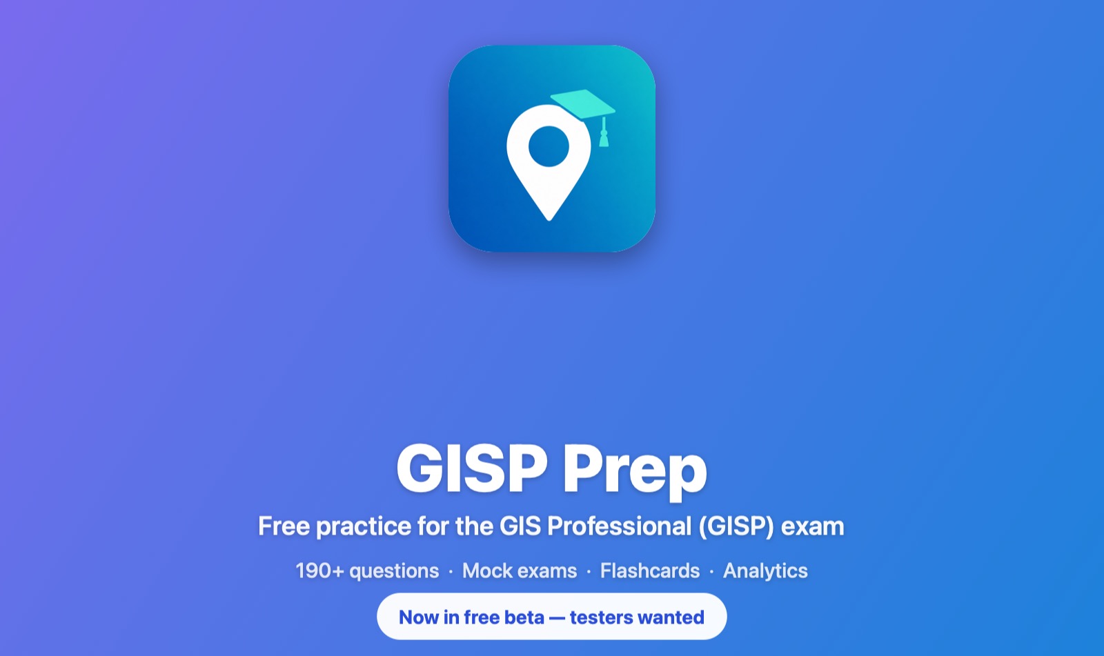 GISP Prep — GIS Professional (GISP) exam study app for iOS
